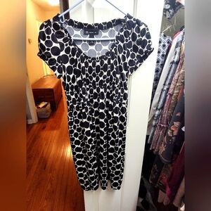 SALE!! INC Black & Cream Babydoll Dress Knee-length, S, Best Price on the 'Net!